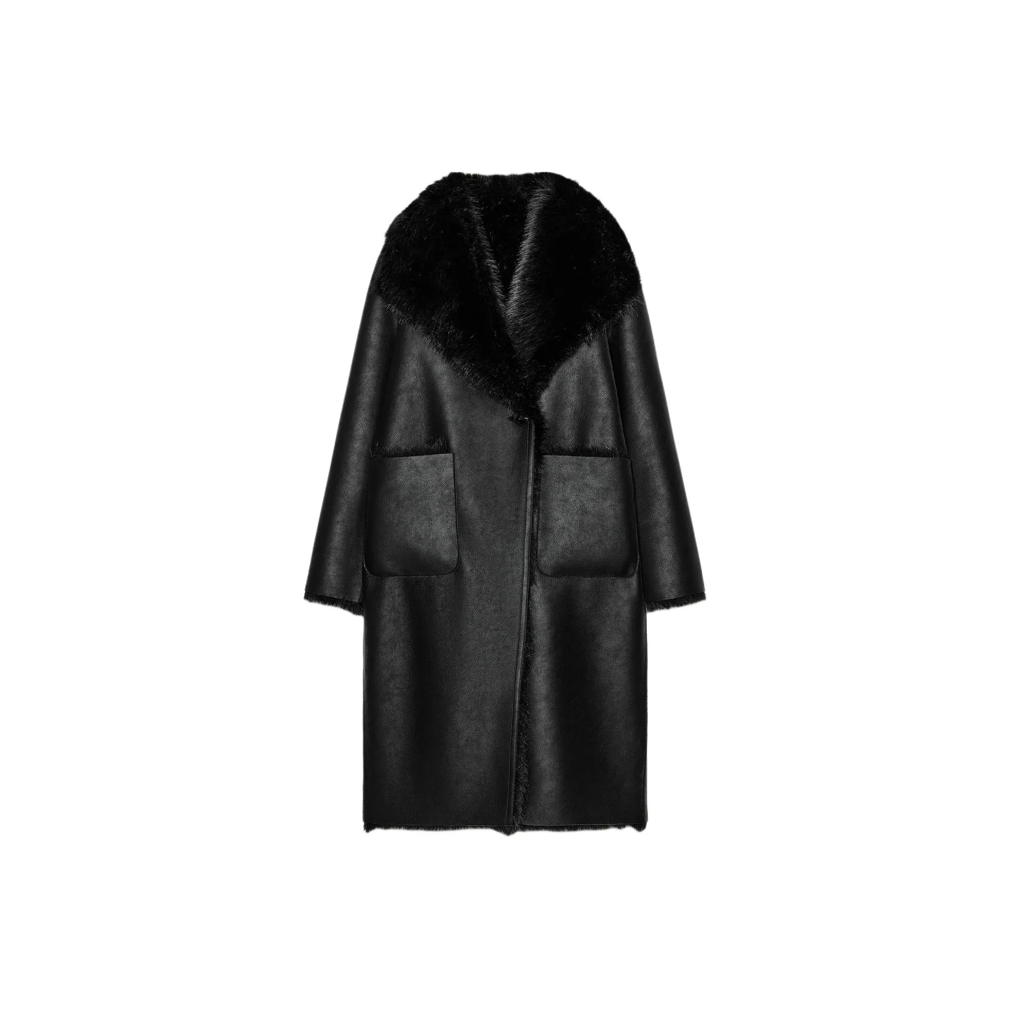 ZARA Черное Женское Пальто