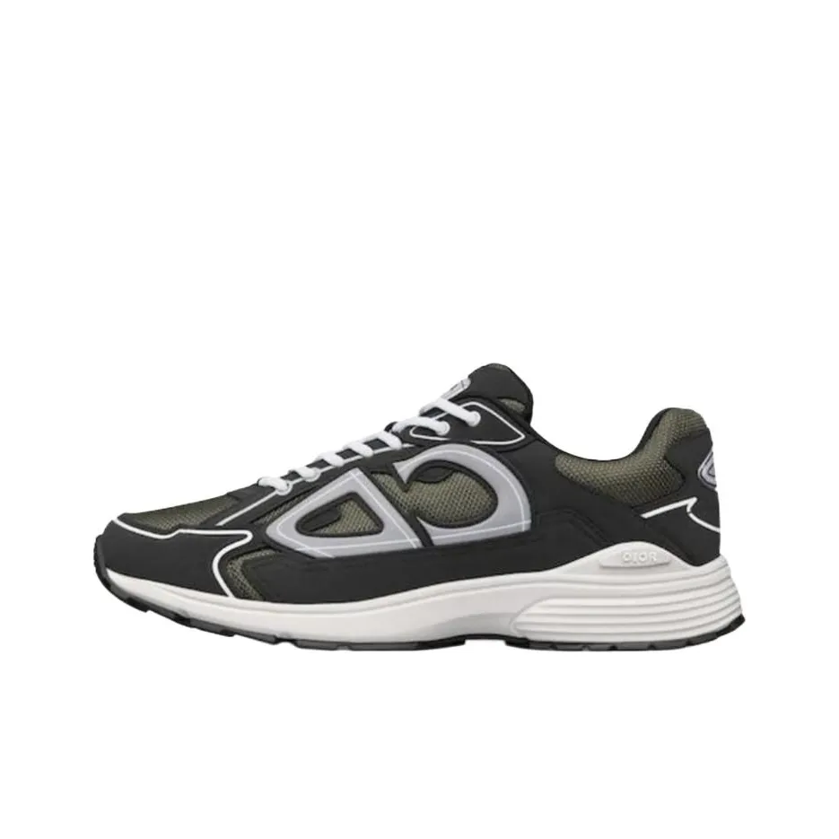DIOR B30 Casual Shoes Men Low Top Black Green