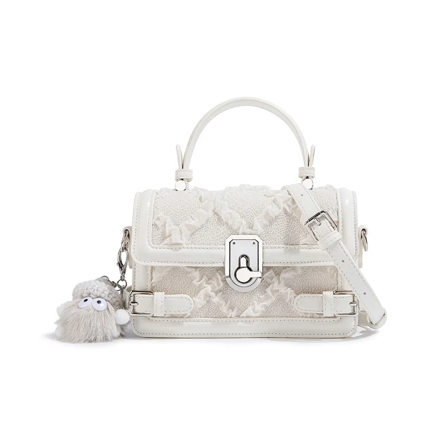 CAEISL KCIEL Полиуретан Сумка Женская Белая Ромб Узор