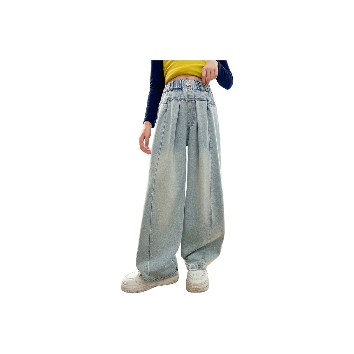 GOYN Джинсы Осенний Корейский стиль Светло-синий Детский