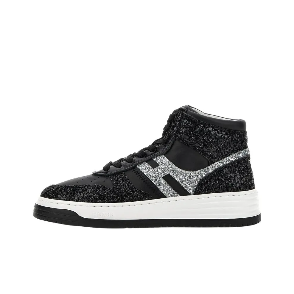 HOGAN H630 Высокие Кроссовки для скейтбординга Женские Черные