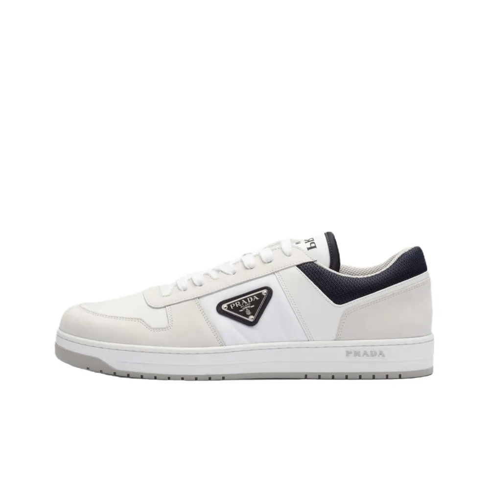 PRADA Downtown Skateboard Shoes Men Low Top White/Blue