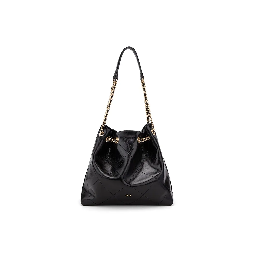 ELLE Коровья кожа Сумка на плечо Женская Черная CAMEL