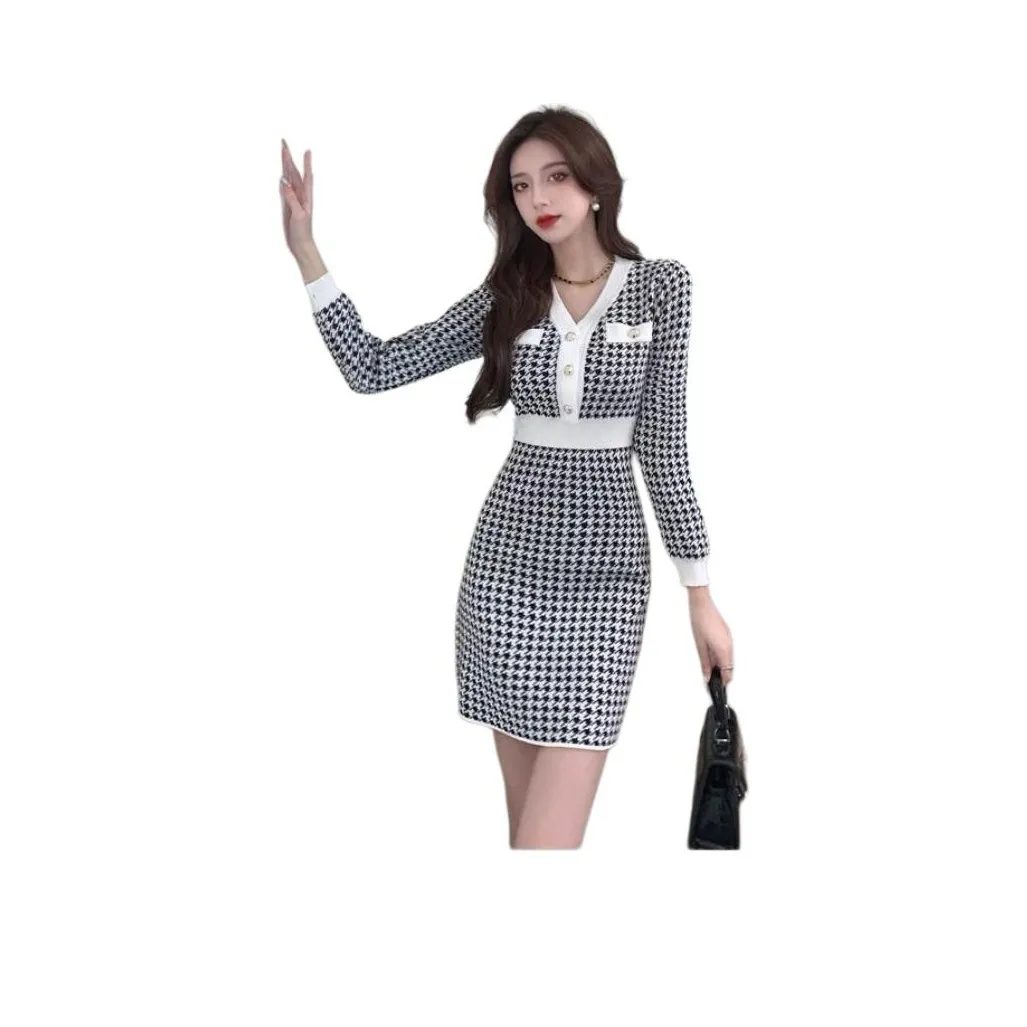 VINMUK Длинное платье с длинными рукавами женское