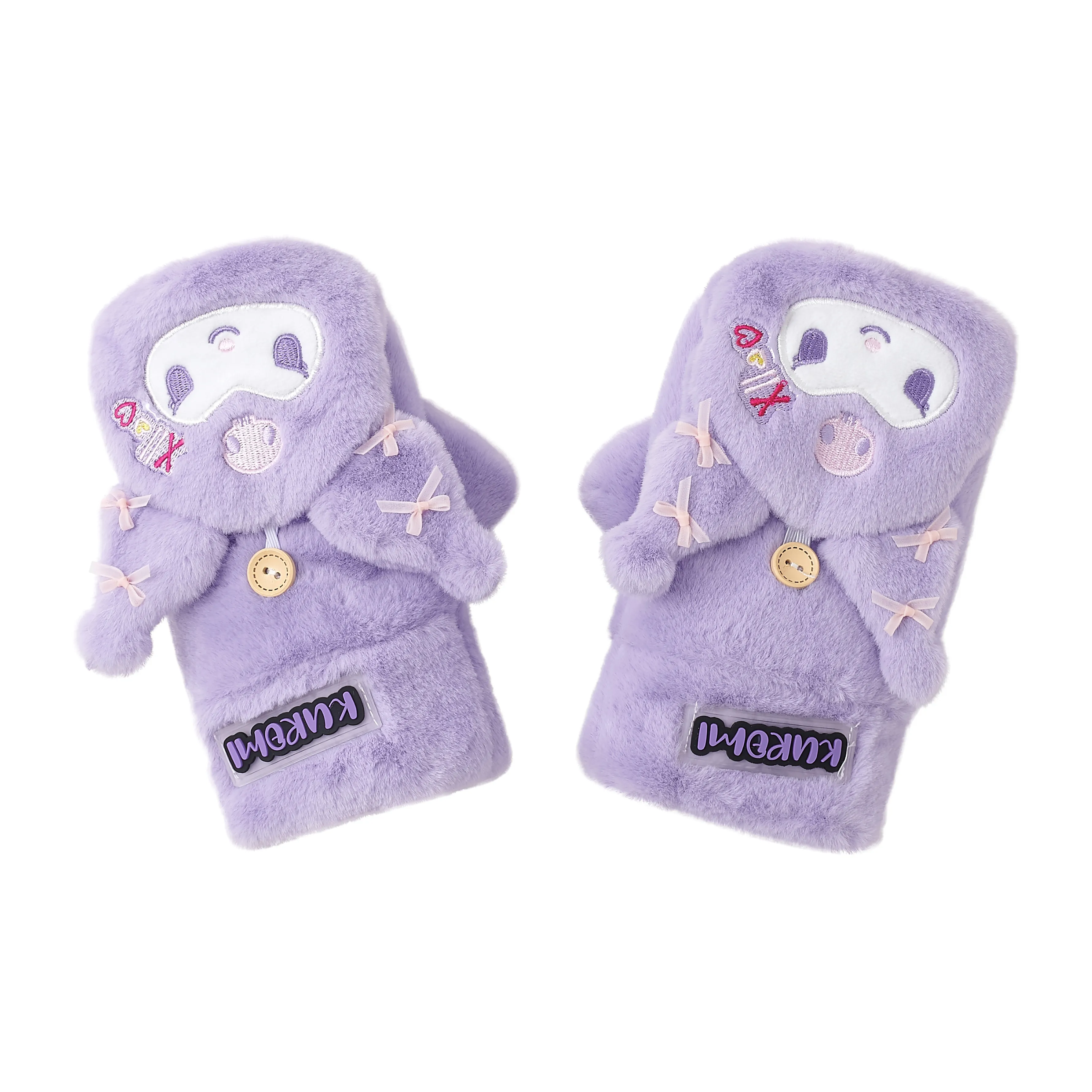 Sanrio Kulomi Полиэстер Трикотаж Перчатки Женские