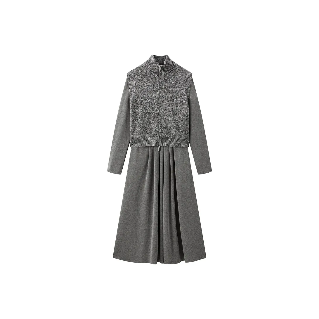 PEACEBIRD Длинное платье с длинными рукавами женское