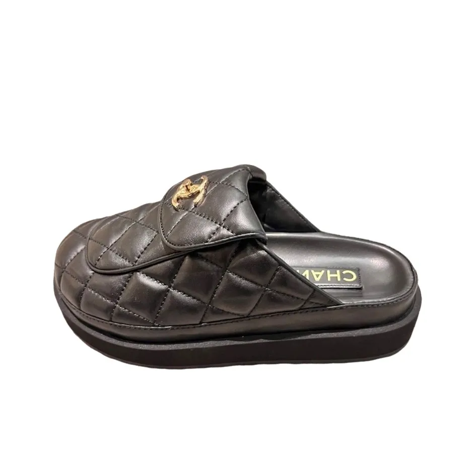 CHANEL Closed Toe Slippers Women's