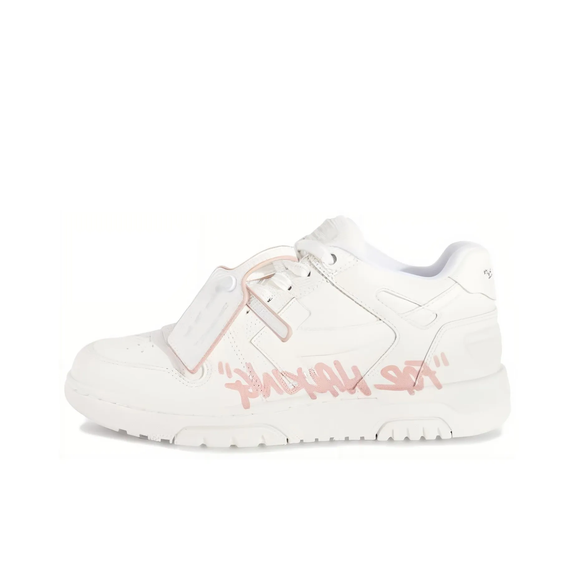 OFF WHITE Skateboard Shoes Women's Low Top White Pink
