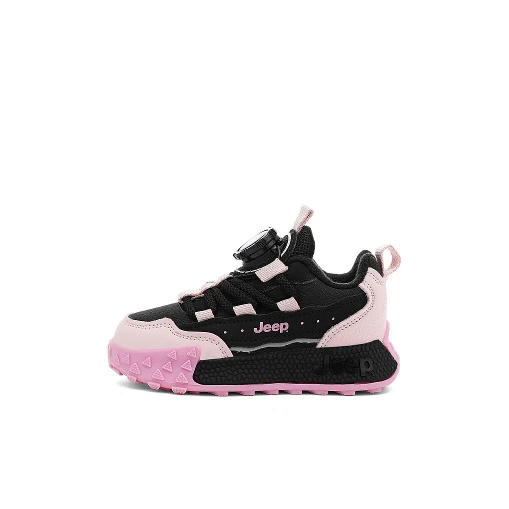 Jeep Термический Легкий Амортизирующий Противоскользящий Низкий Топ Скейтборд Кроссовки Черный Розовый Детский