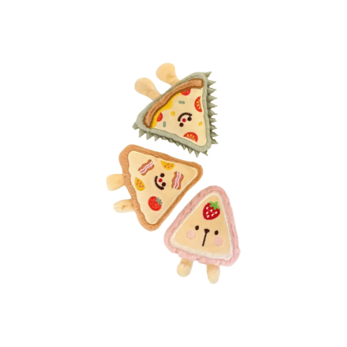 MENGXIAOZAI Креативный Cuisine Cute Cartoon Pizza Плюшевый Брелок Высота 10 см 11,5 см 9,5 см