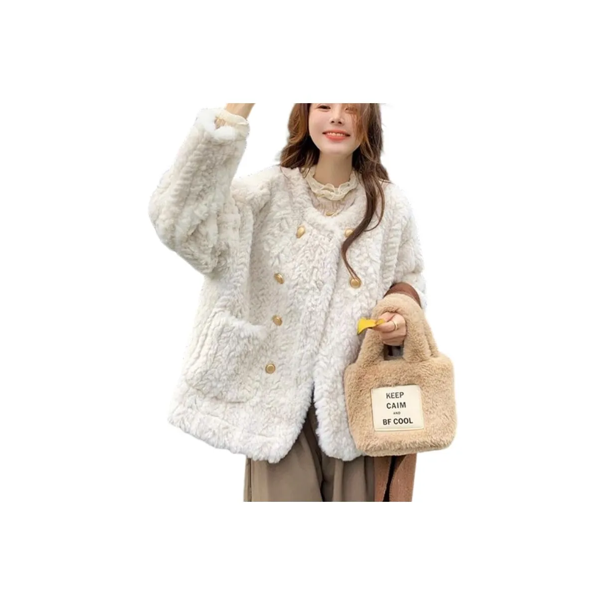 SIXUSICHOU Вельвет Feel Пальто Женское