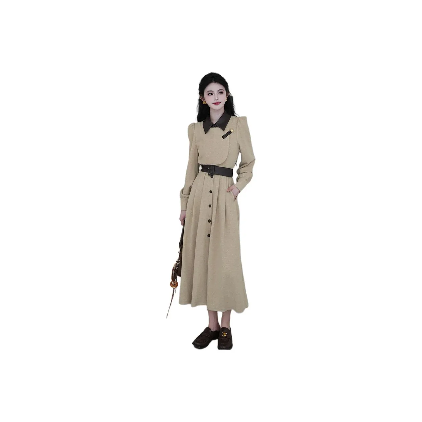 Mu Xiao Xin Длинный рукав Платье Женское