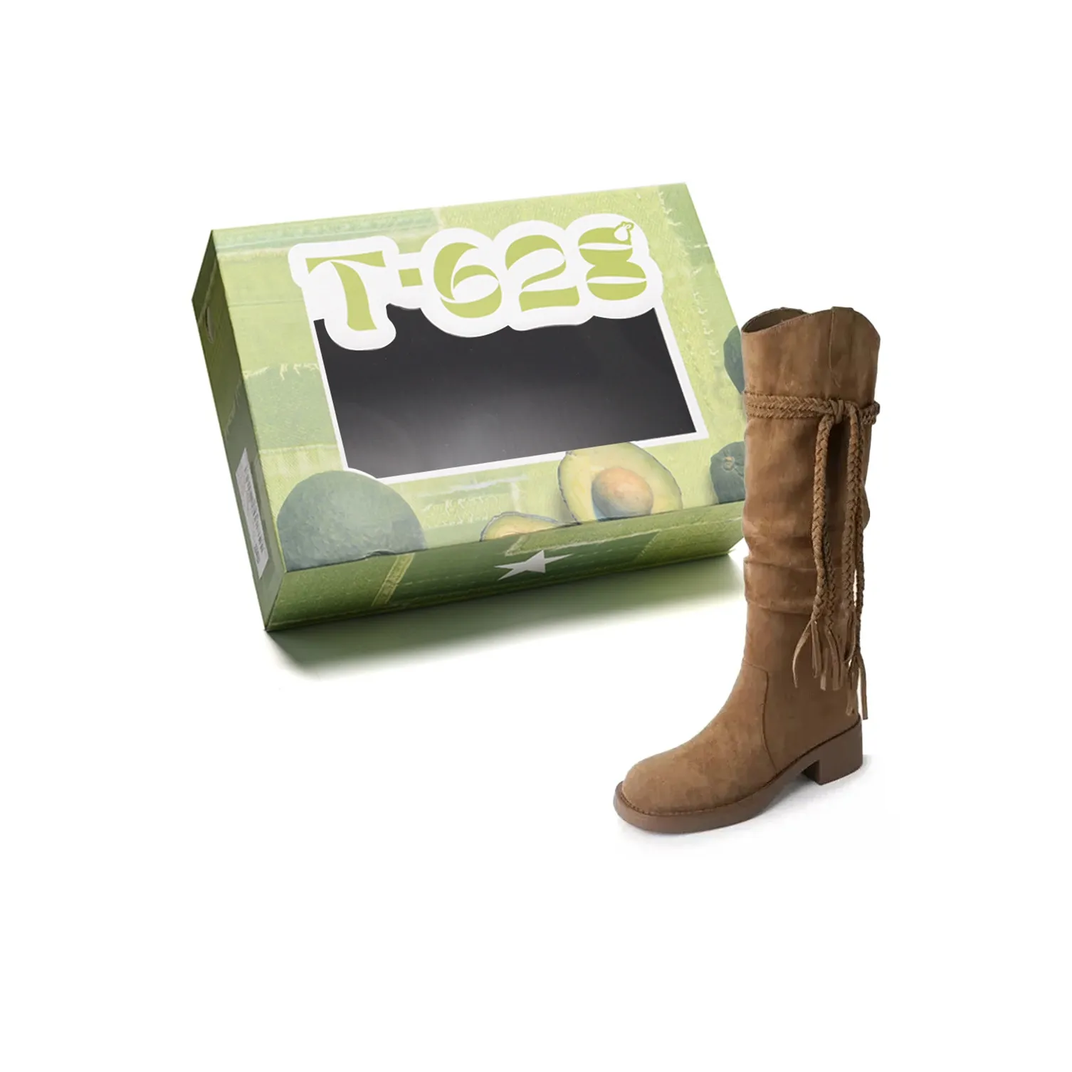 T628 Женские высокие сапоги на колено