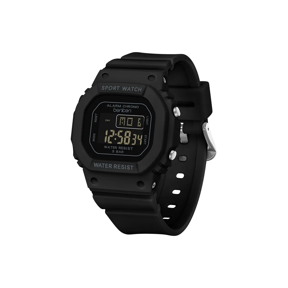 BENKEN Электронный механизм TPU ремешок Часы Мужские Многоцветный циферблат часов