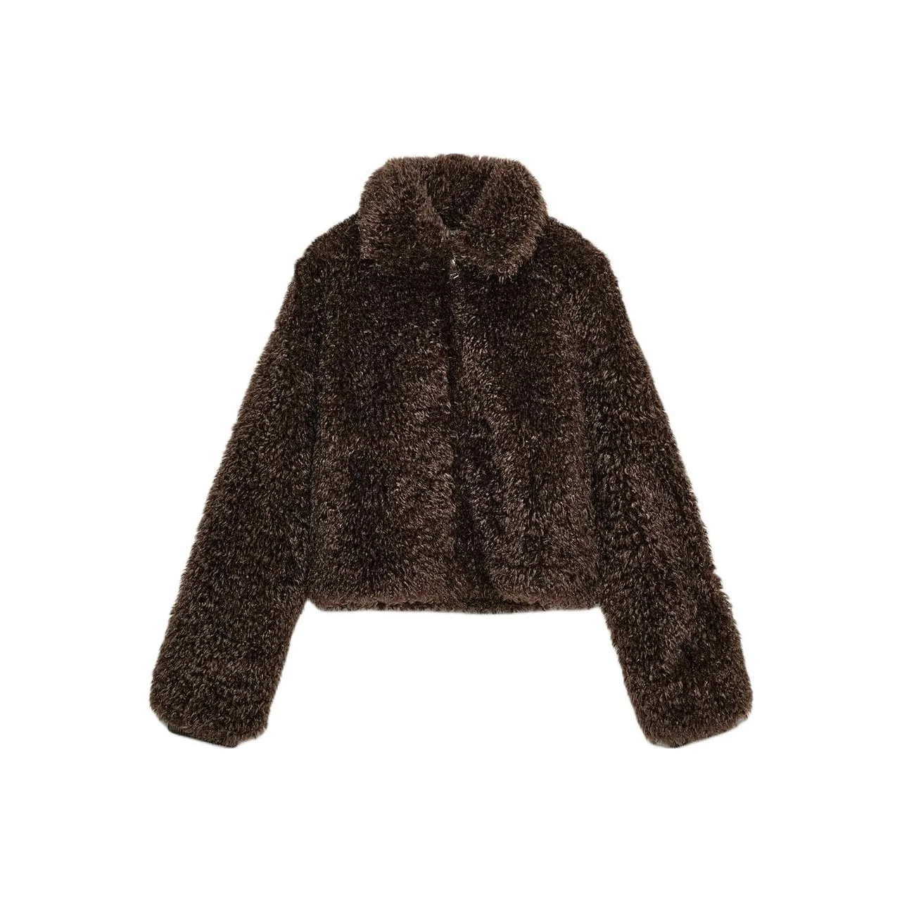 ZARA Коричневый Женские Бархатные Куртки