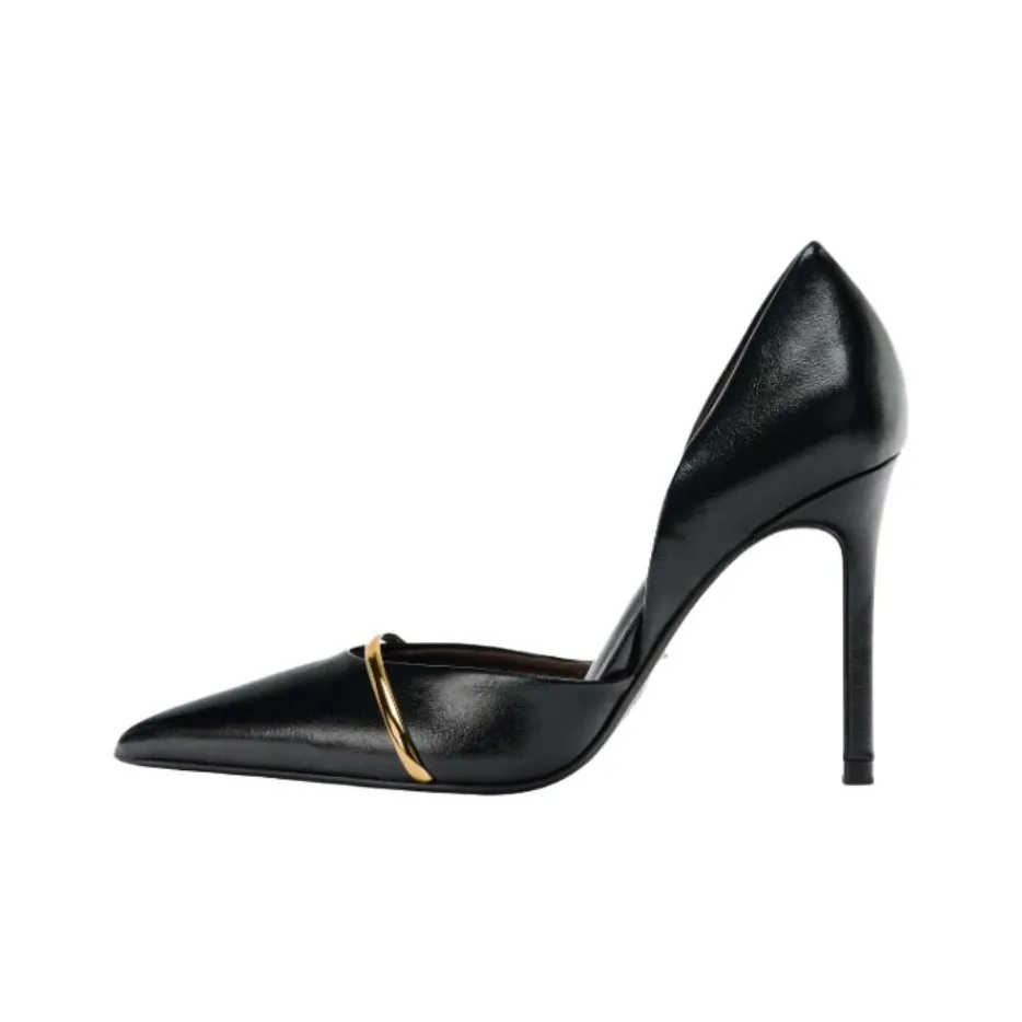 ZARA Узкий каблук Высокие каблуки 9,5 см Женские Черный