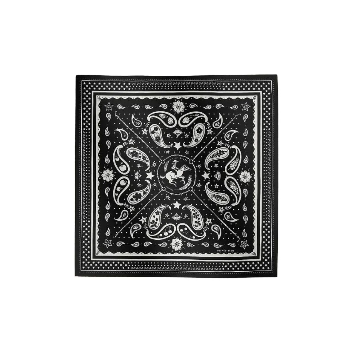 HERMES Шелковые повязки на голову Женские Черный Белый