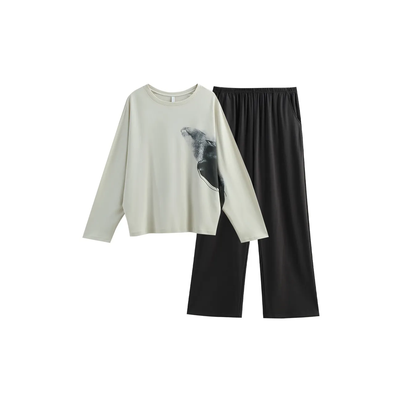 Same Language Пижамный комплект Женские Alocasia Черный · Перо-серый