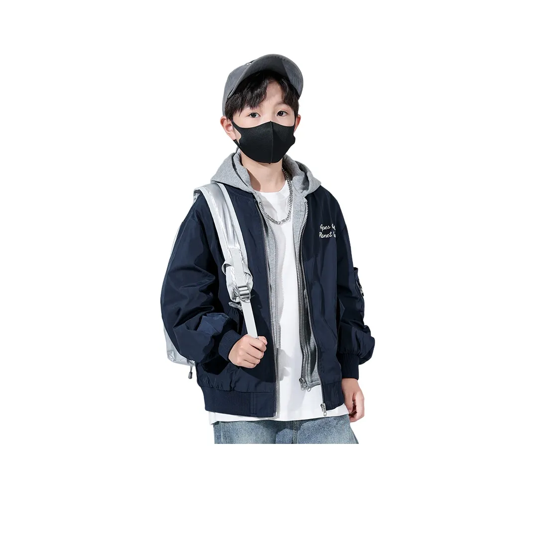 Lanza Повседневный хлопковый пуховик зимний темно-синий подростки