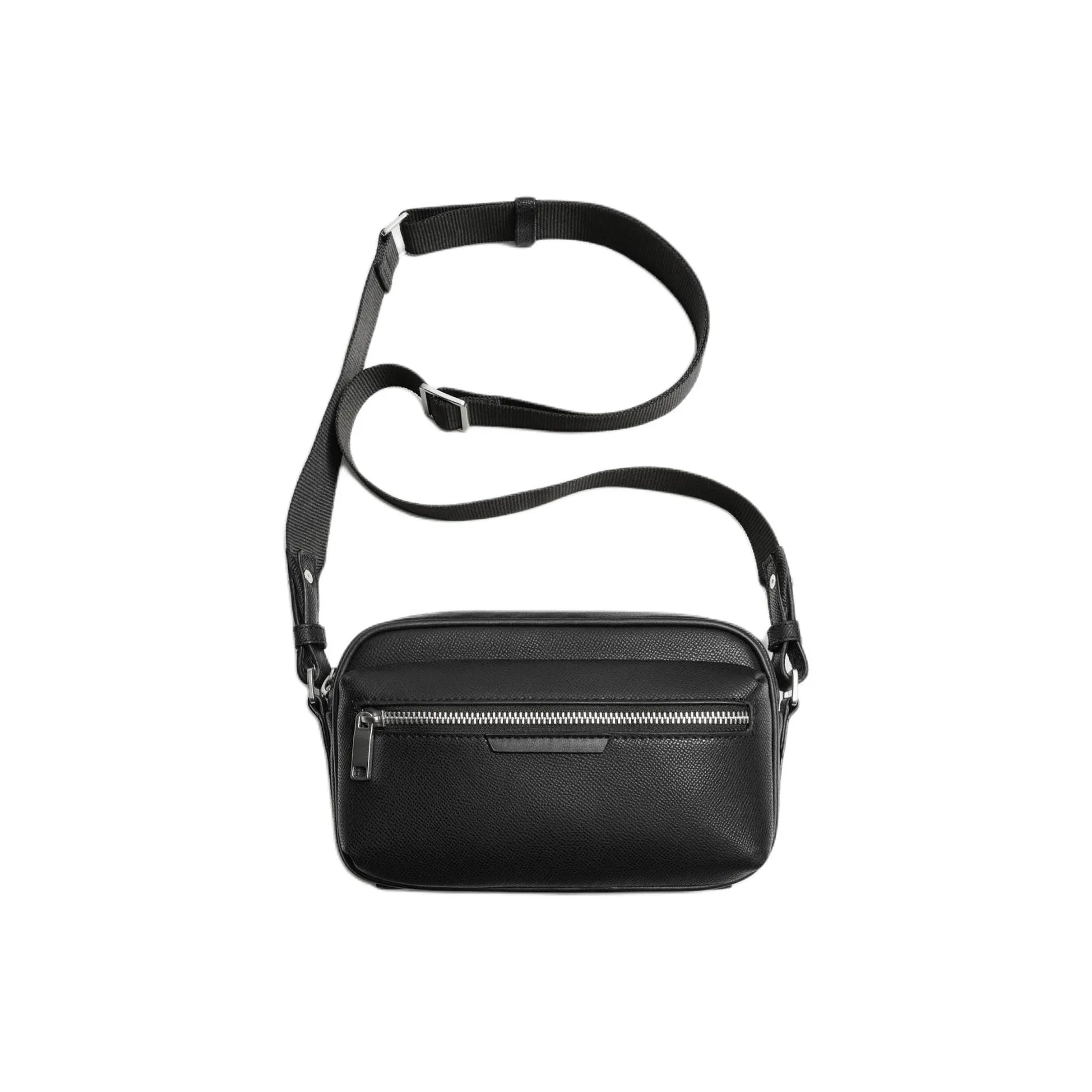 ZARA Полиуретан Crossbody Сумка Стандартная Унисекс Черная