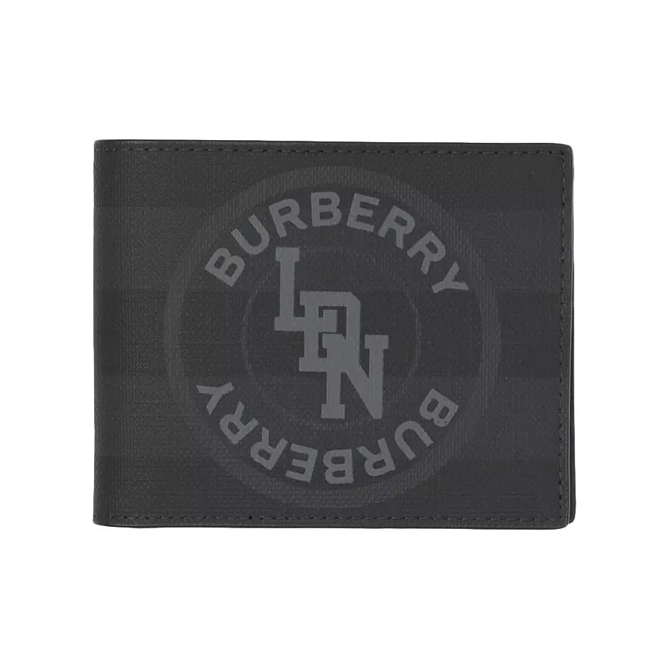 Burberry PVC кошелек из поливинилхлорида мужской темно-углеродно-серый