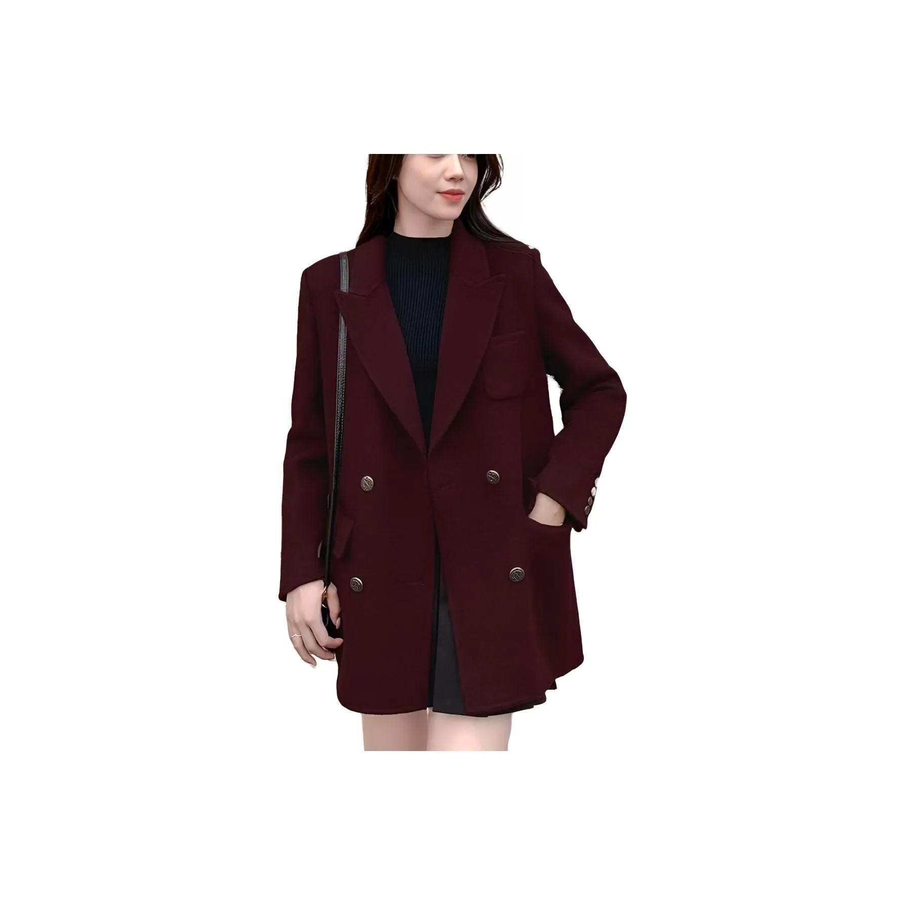 DEDY Бургунди Женское Пальто