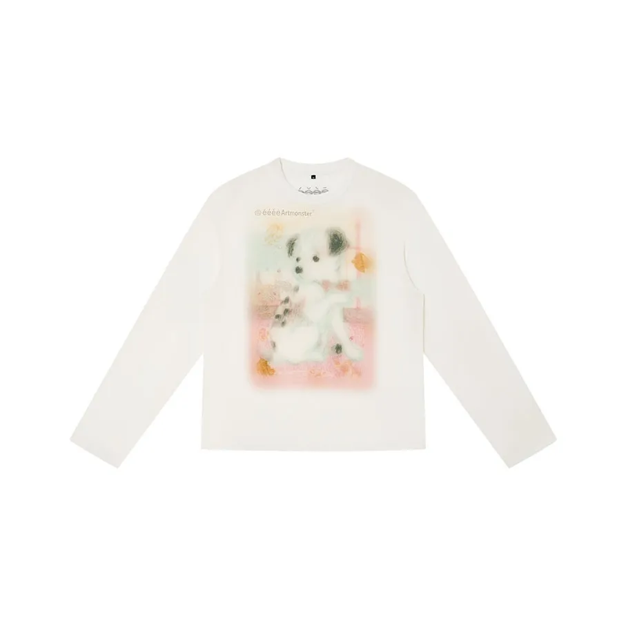 EeeeArtmonster COVER UP Длинный рукав Т-рубашка Унисекс