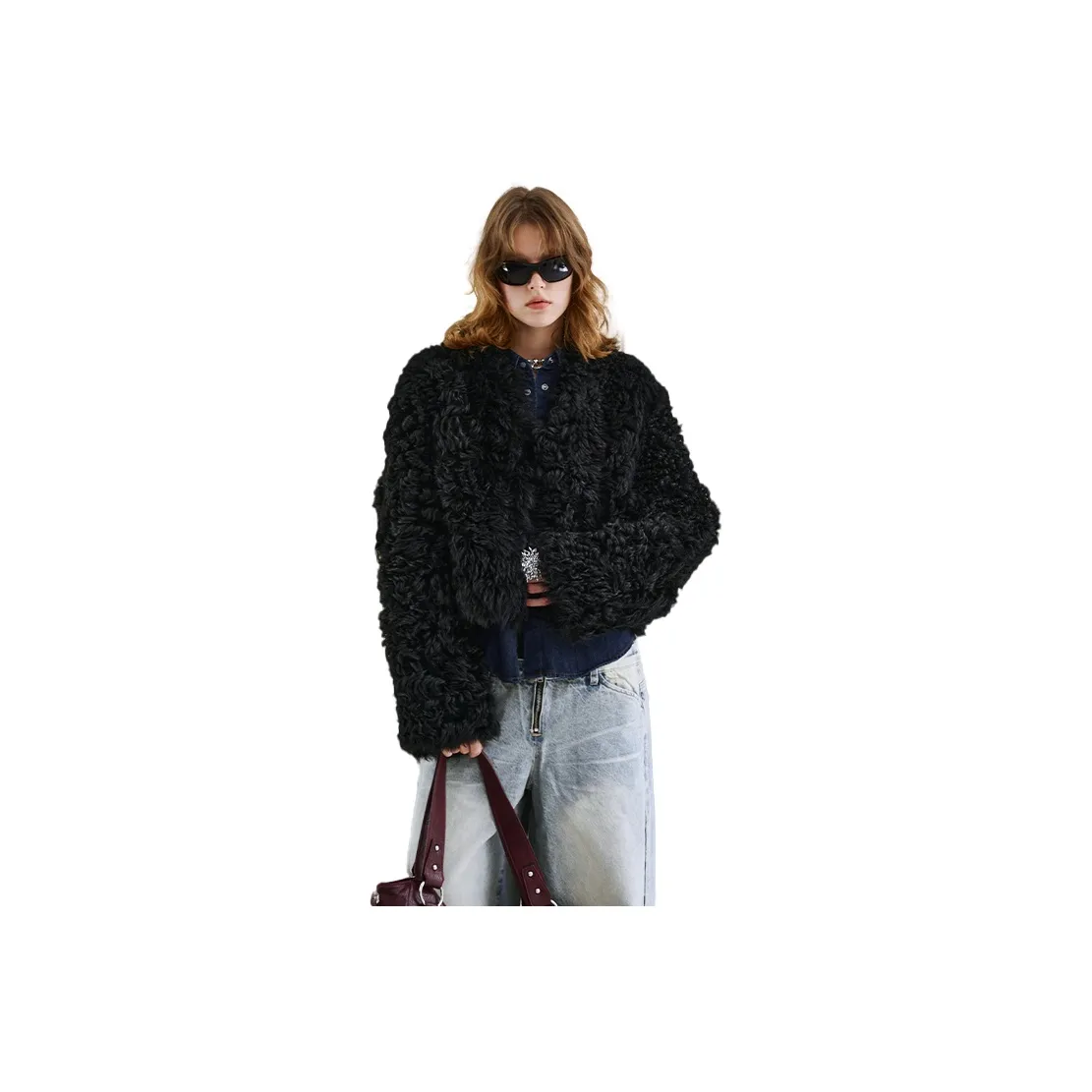 Kele Coco Черный Женские Меховые изделия