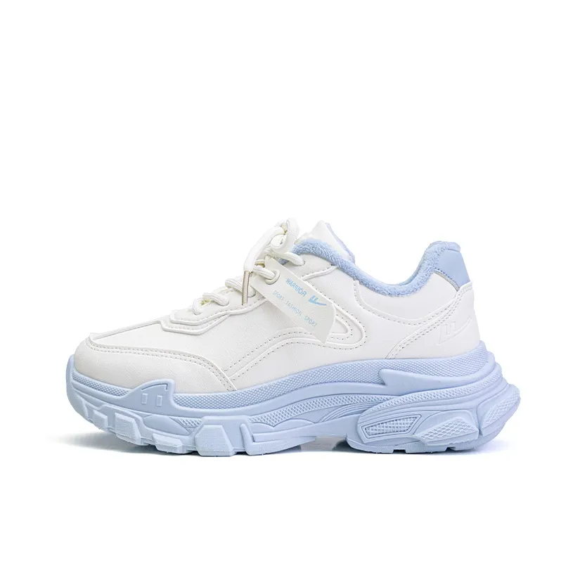 Warrior Термический Высота Увеличивающий Устойчивый к Износу Водонепроницаемый Низкий Топ Кроссовки для Бега Женские Бежевый Светло-Синий