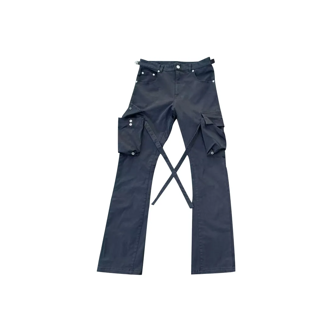 YICHEN Черный [Самостоятельный Ограниченный выпуск] Унисекс Карго Брюки