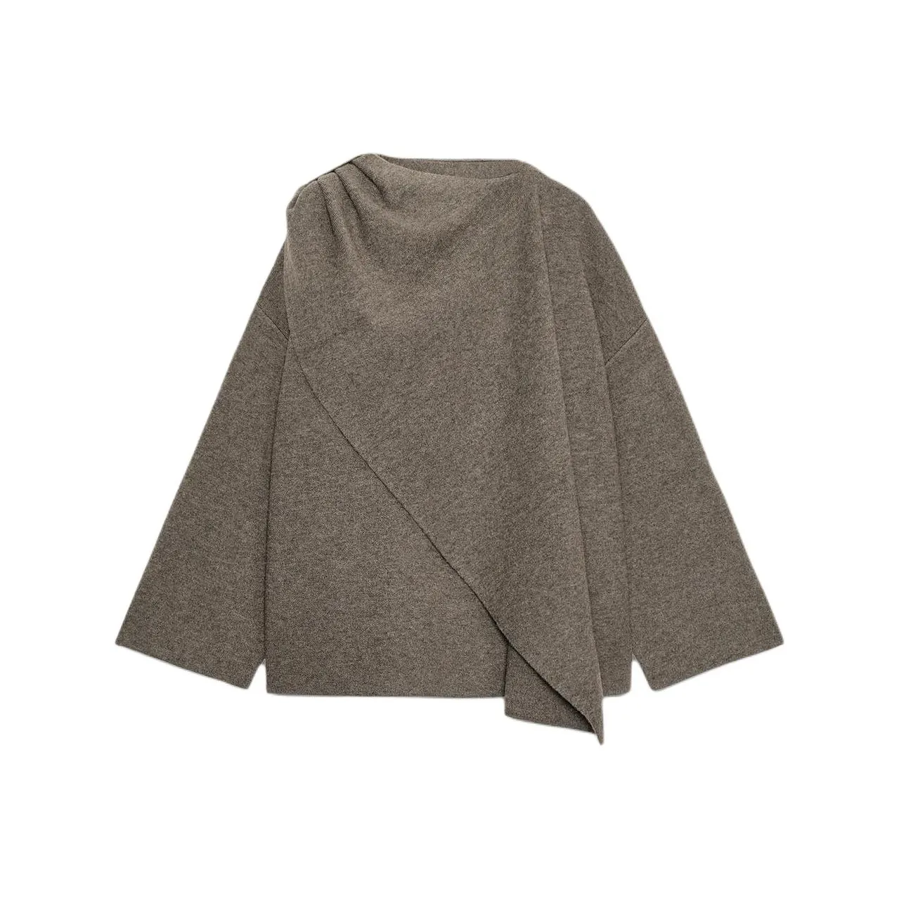 ZARA Collaboration Коричневый Темно-Серый Коричневый Женский Пальто