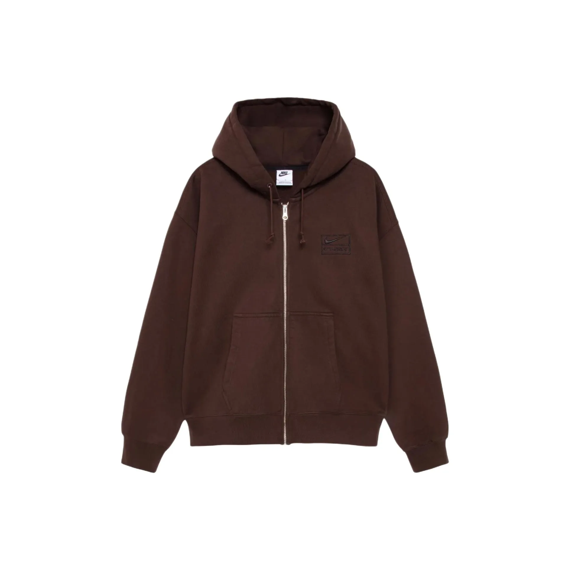 Stussy x Nike FW25 Камень Промытый Флис ZIP Толстовка Свитшот Унисекс