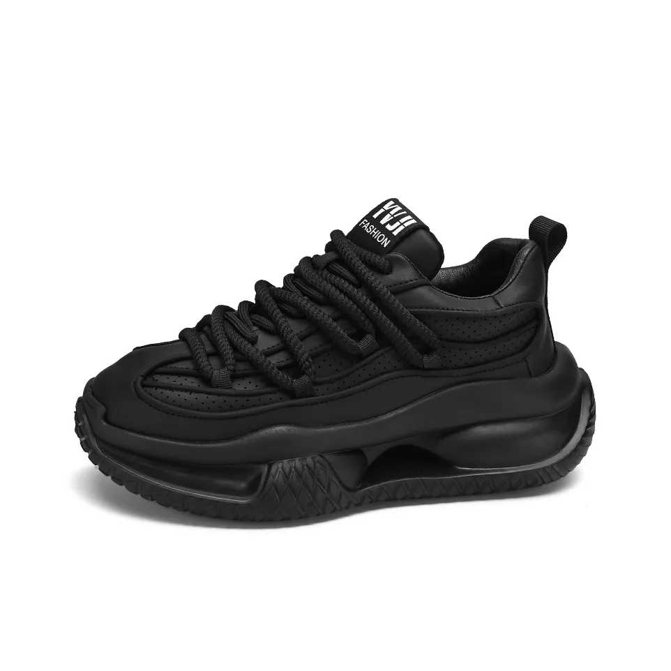 MIIOW Амортизация Покрытие Увеличение Высоты Устойчивость к Износу Противоскользящий Низкий Топ Толстая Подошва Мужские