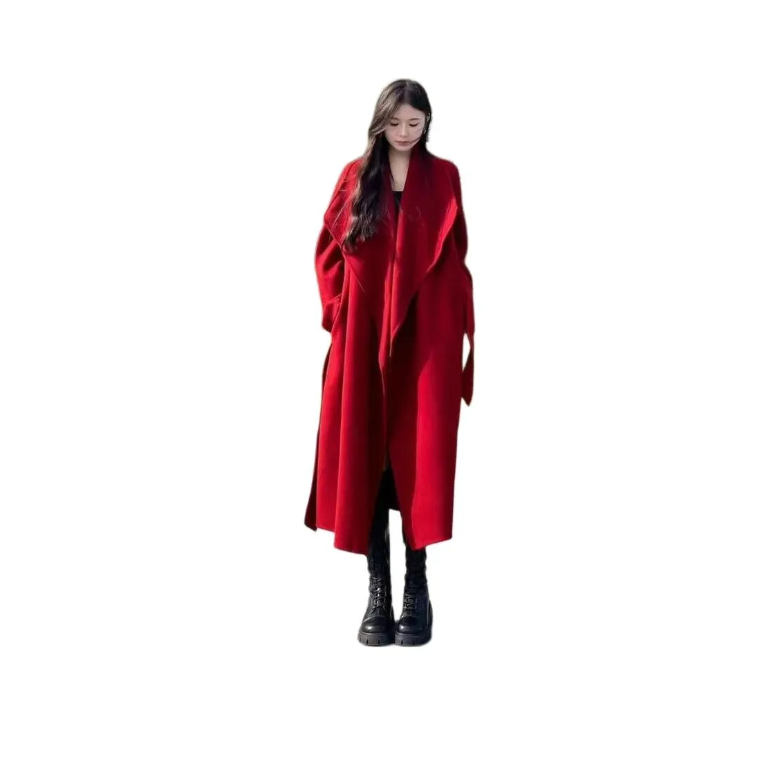 PZHK Red Women's Coat PZHK Красный Женский Пальто