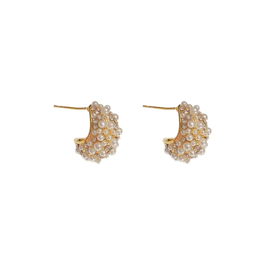 Серьги-гвоздики с жемчугом BONAS Женские