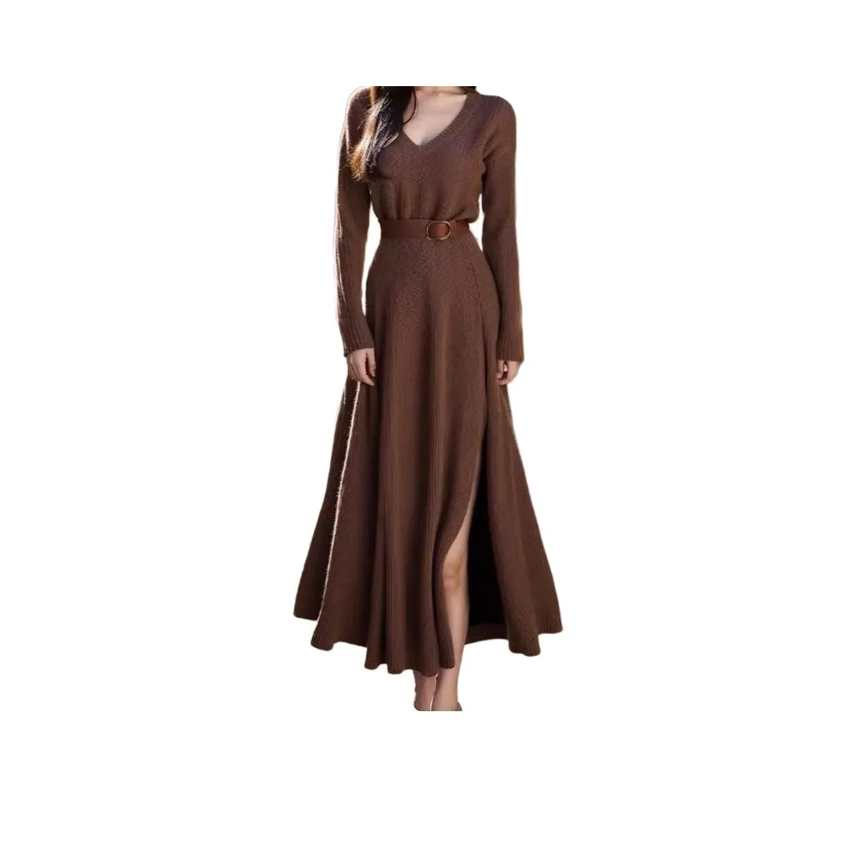 VINMUK Длинное платье с длинными рукавами женское