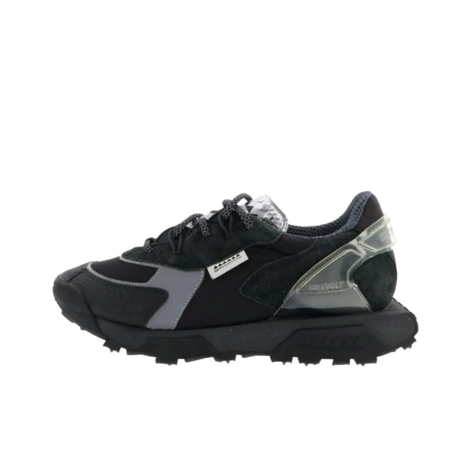 RUN OF Casual Shoes Men Low-Top Silver Black