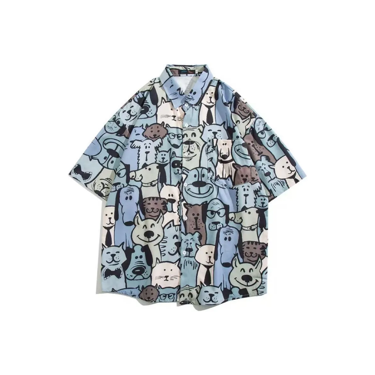 PLQV Синий Унисекс Рубашки