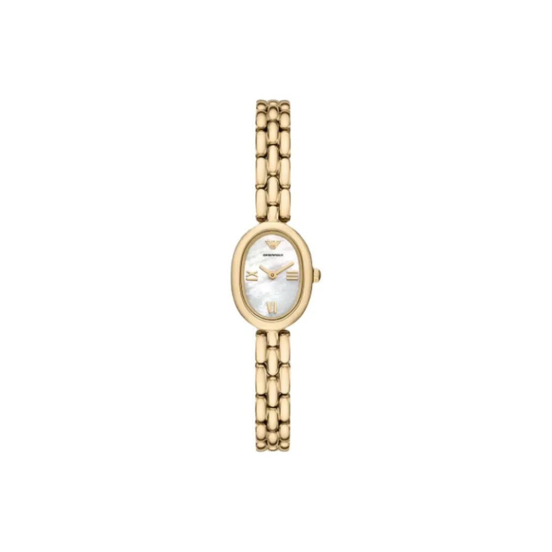 EMPORIO ARMANI Наручные часы Кварцевый механизм Ремешок из нержавеющей стали 18*24 мм Матирированный цвет циферблата Женские часы