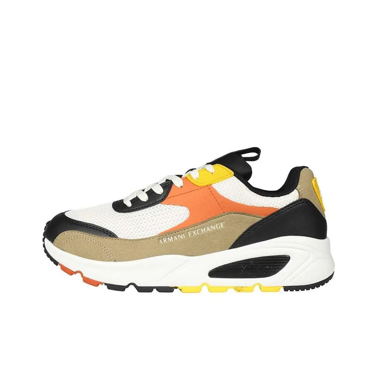 ARMANI EXCHANGEAE Низкий топ Повседневная обувь Мужская Белый Зеленый Черный