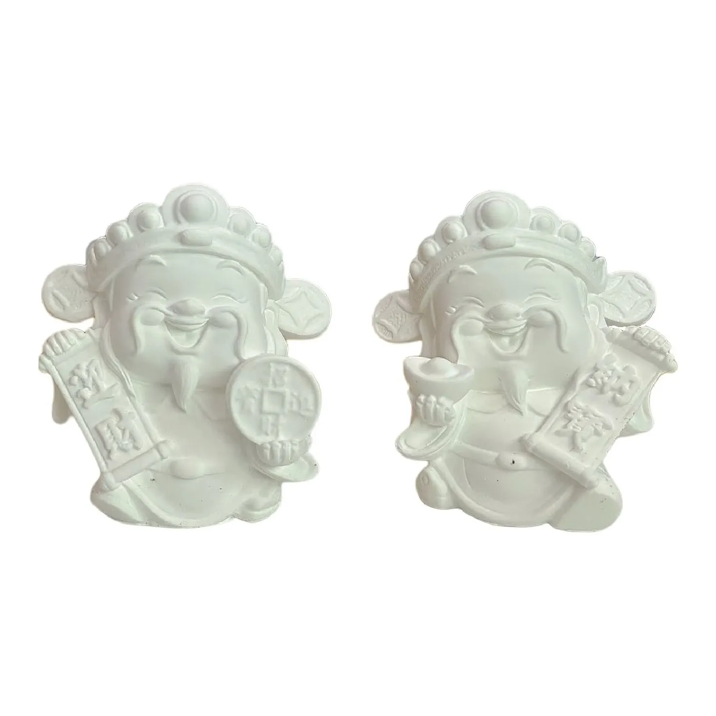 KecoSweet 3D Бог богатства Слиток Белый Mold Окрасить Наборы Разрисованные Гипсовые Куклы