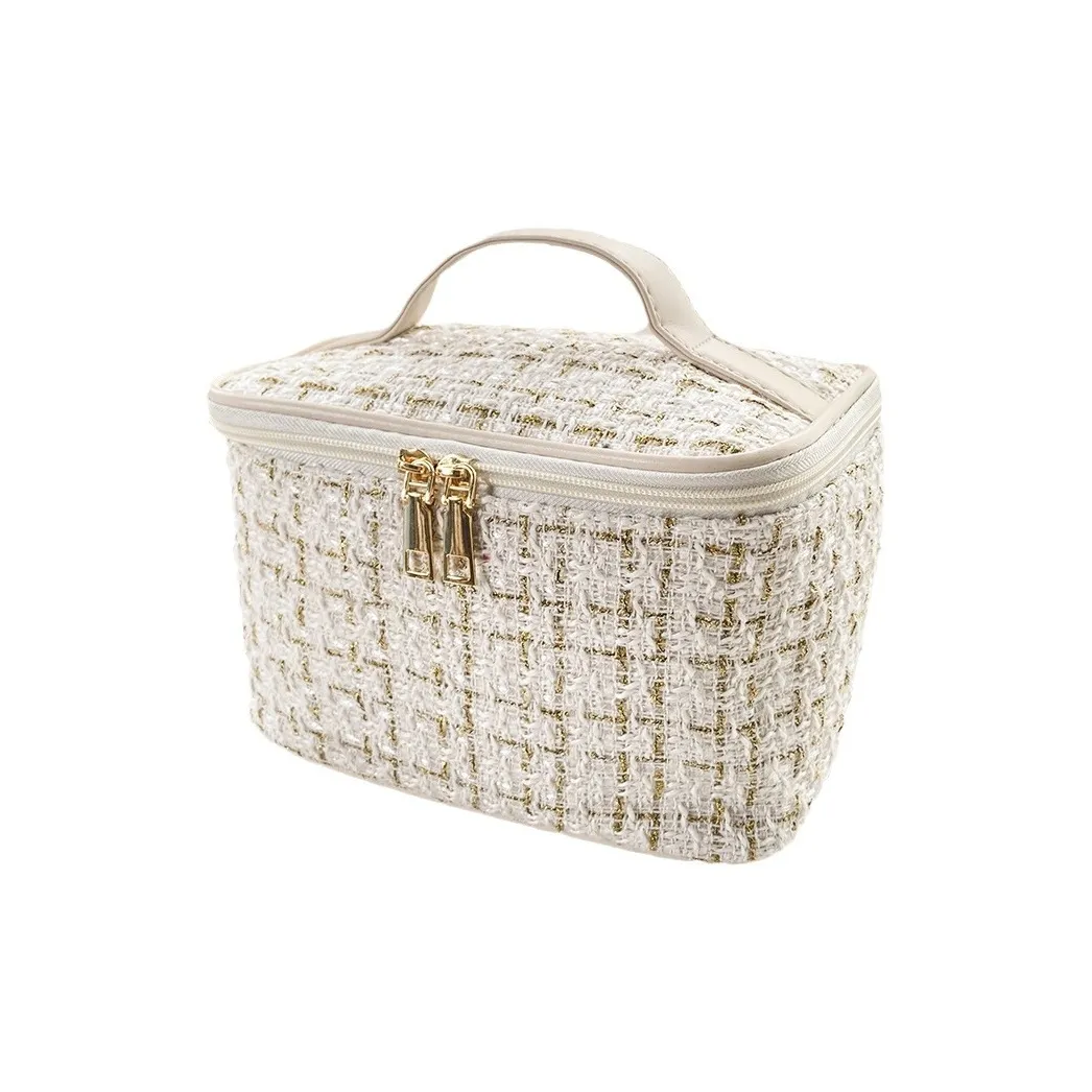 Stubborn Клетчатый Портативный CHANEL Inspired Косметичка с Большой емкостью Портативная Туалетная Коробка для хранения Пылезащитный чехол