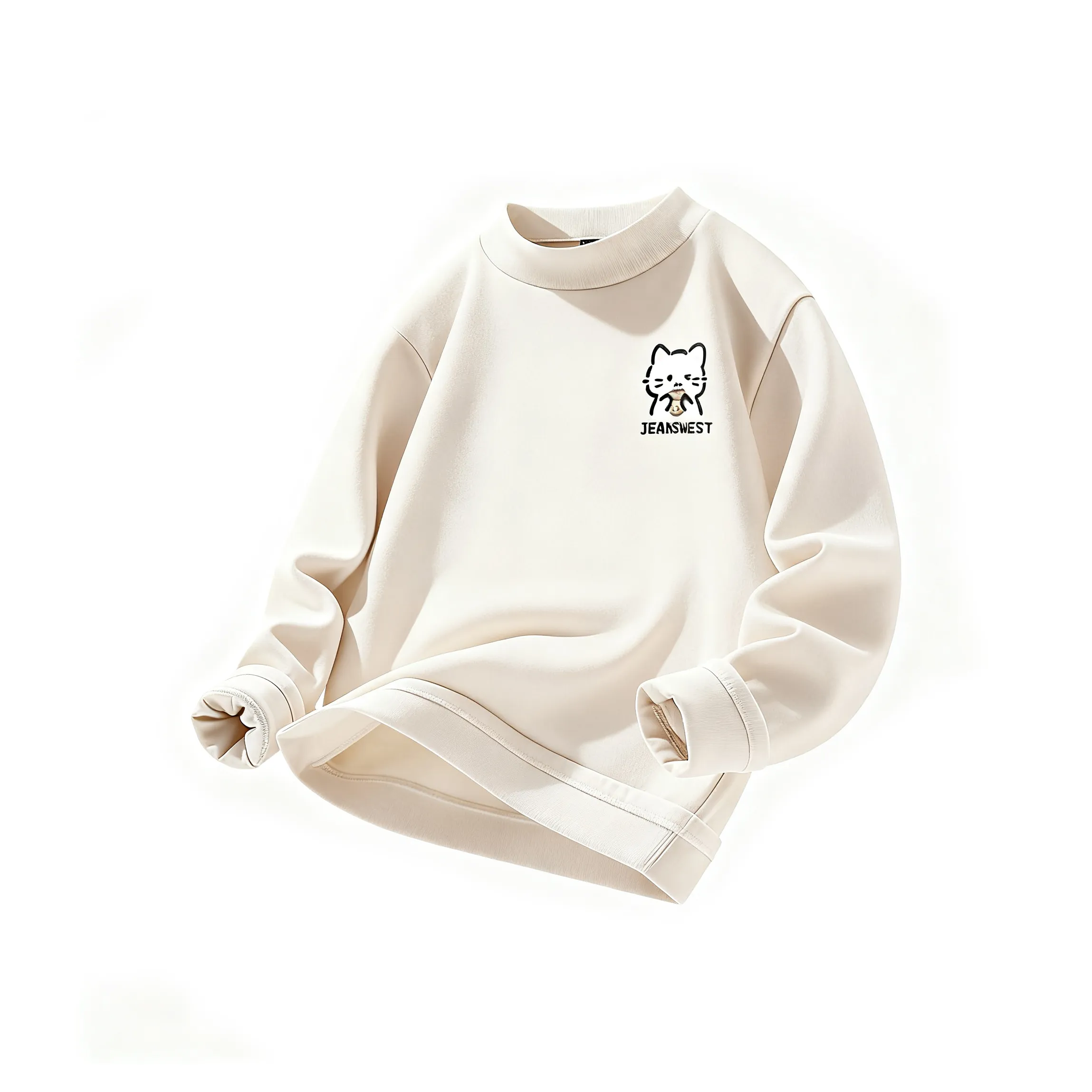 JEANSWEST Стандартная Длинная Рубашка с Длинными Рукавами Унисекс