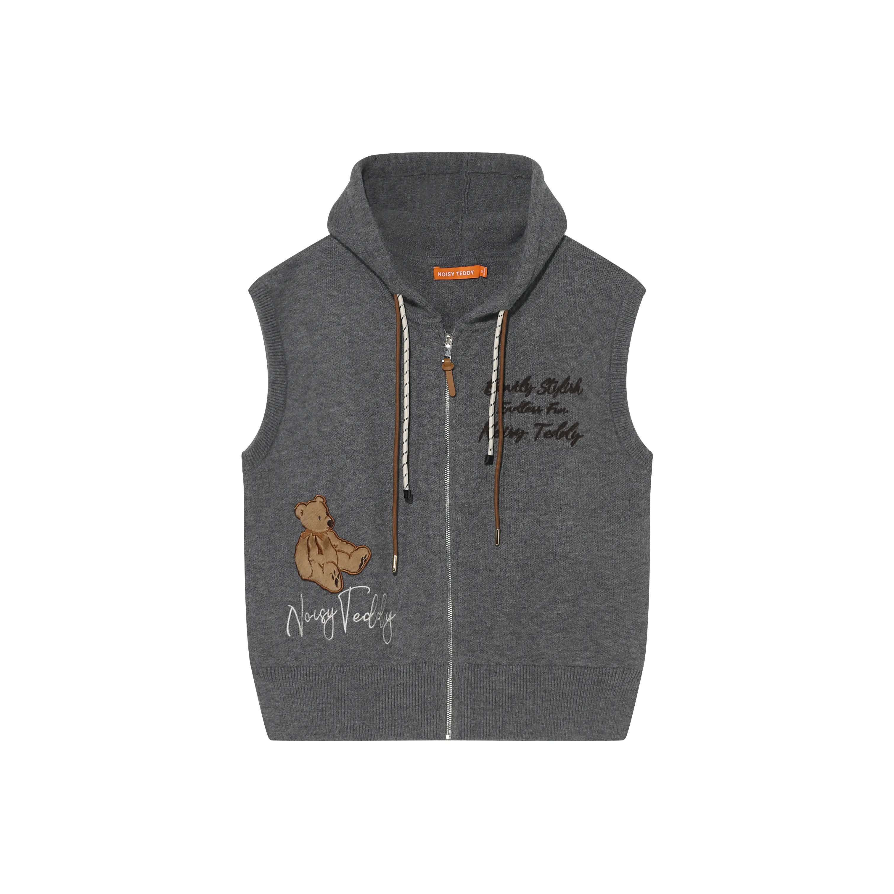NOISY TEDDY Серый Женские Жилеты