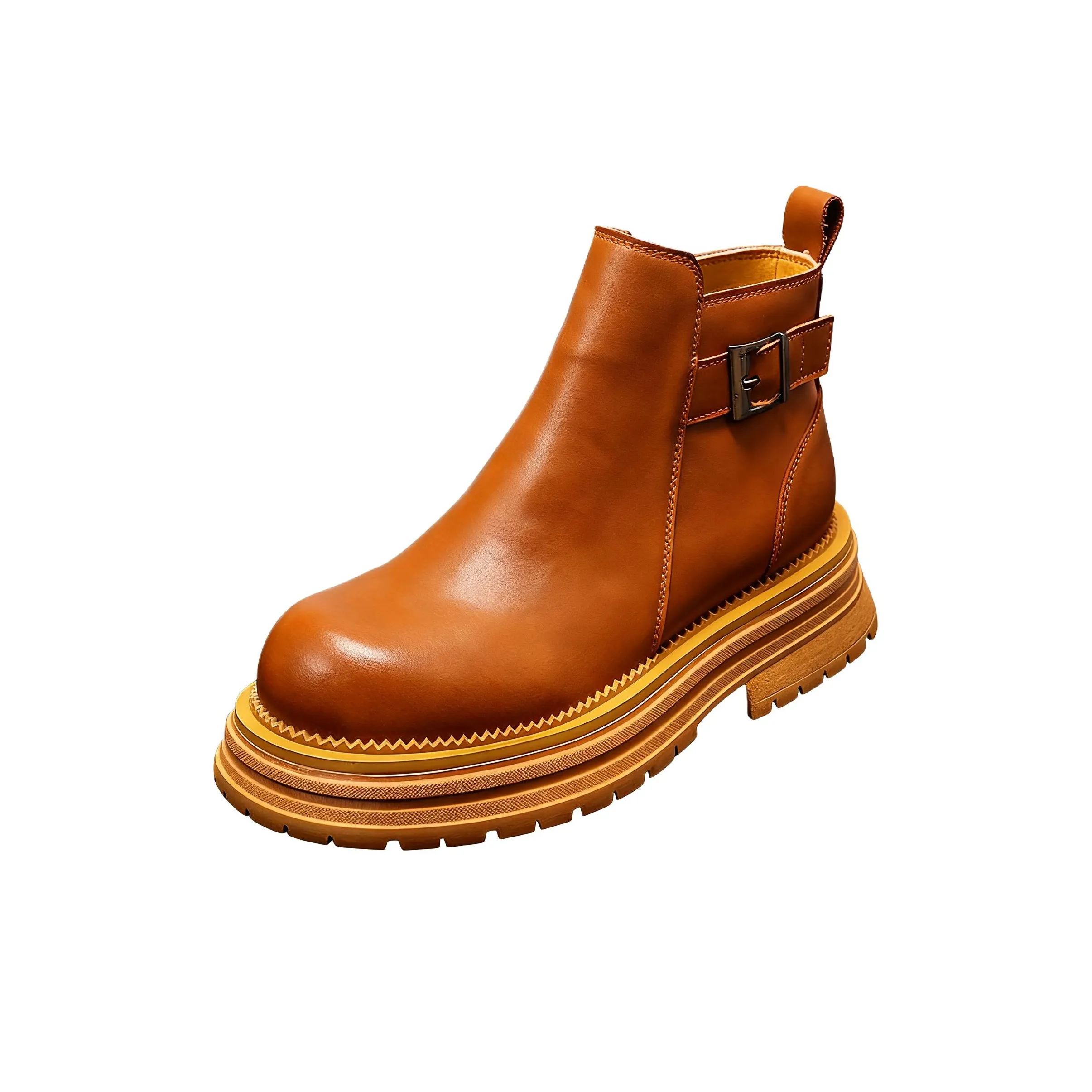 SENJIALUO Короткий Мартин Ботинок с грубым каблуком Мужской