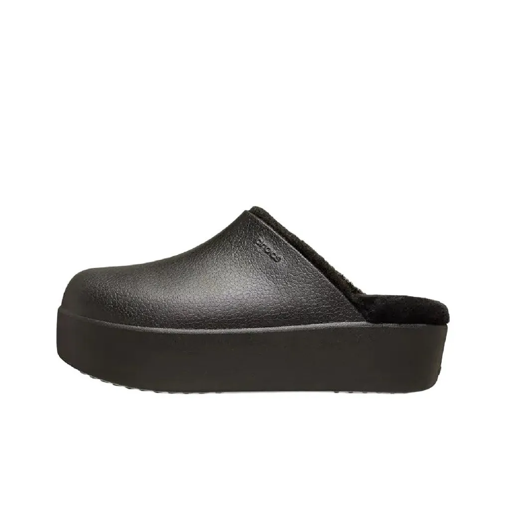 Crocs Устойчивые к истиранию Домашние тапочки Женские Черные