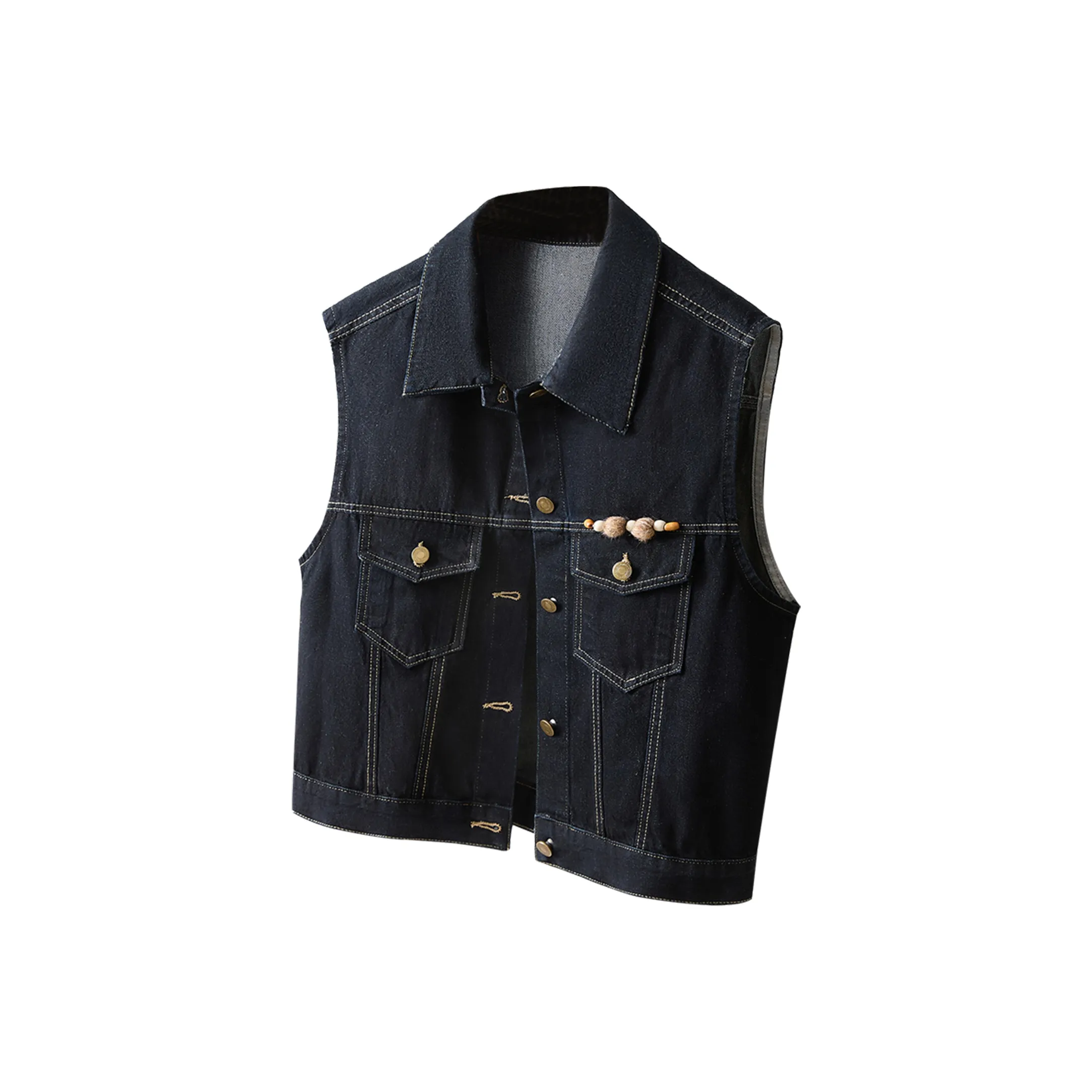 SIBAISHE Темно-синий женский жилет