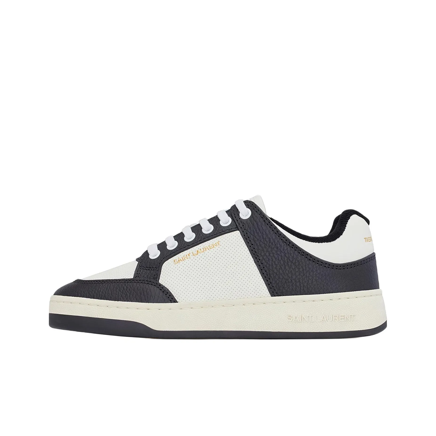 SAINT LAURENT Skateboard Shoes Women's Low Top Black White