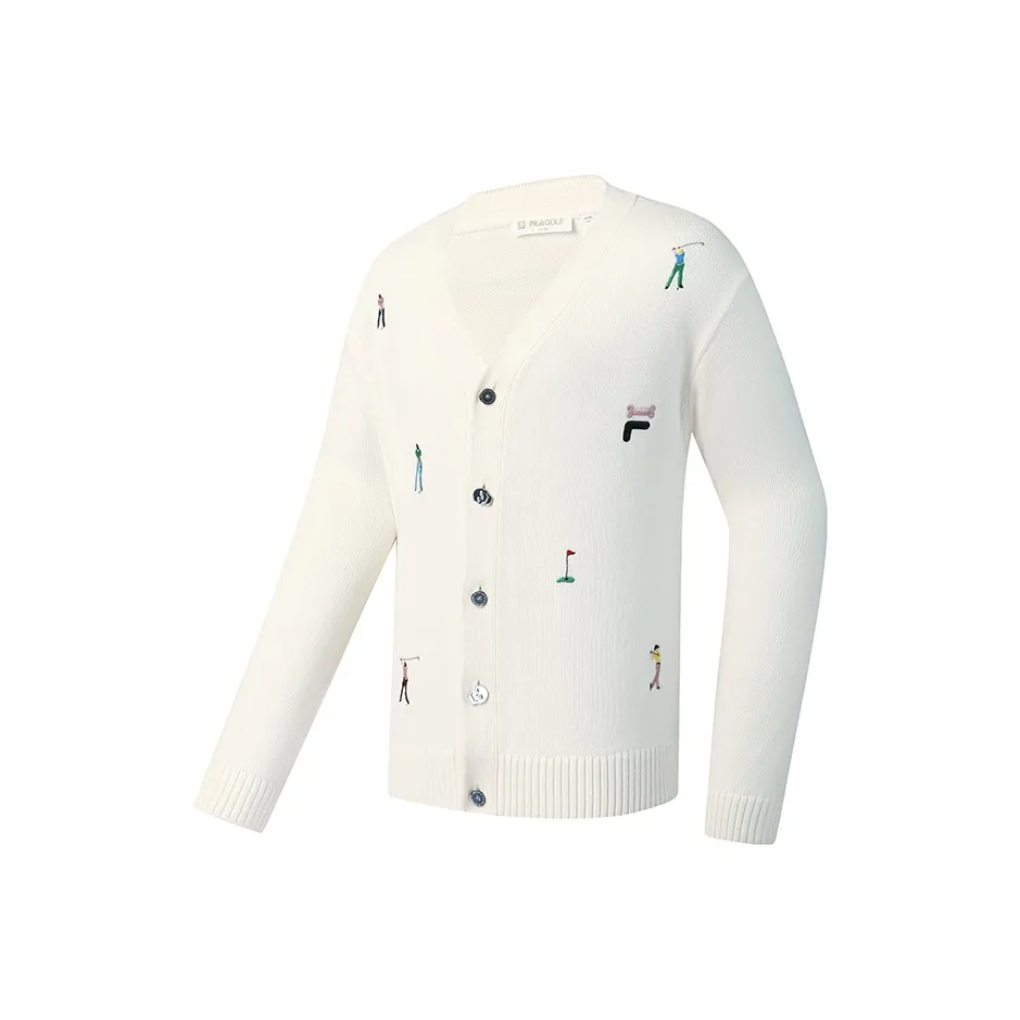 FILA GOLF серия Свитер Унисекс Нефритовый Белый