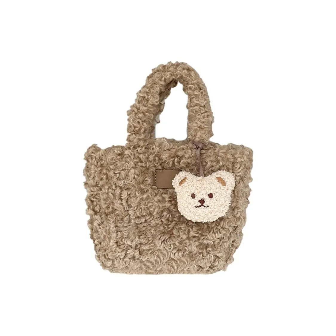 NOMK Плюшевая сумка стандартная женская коричневая